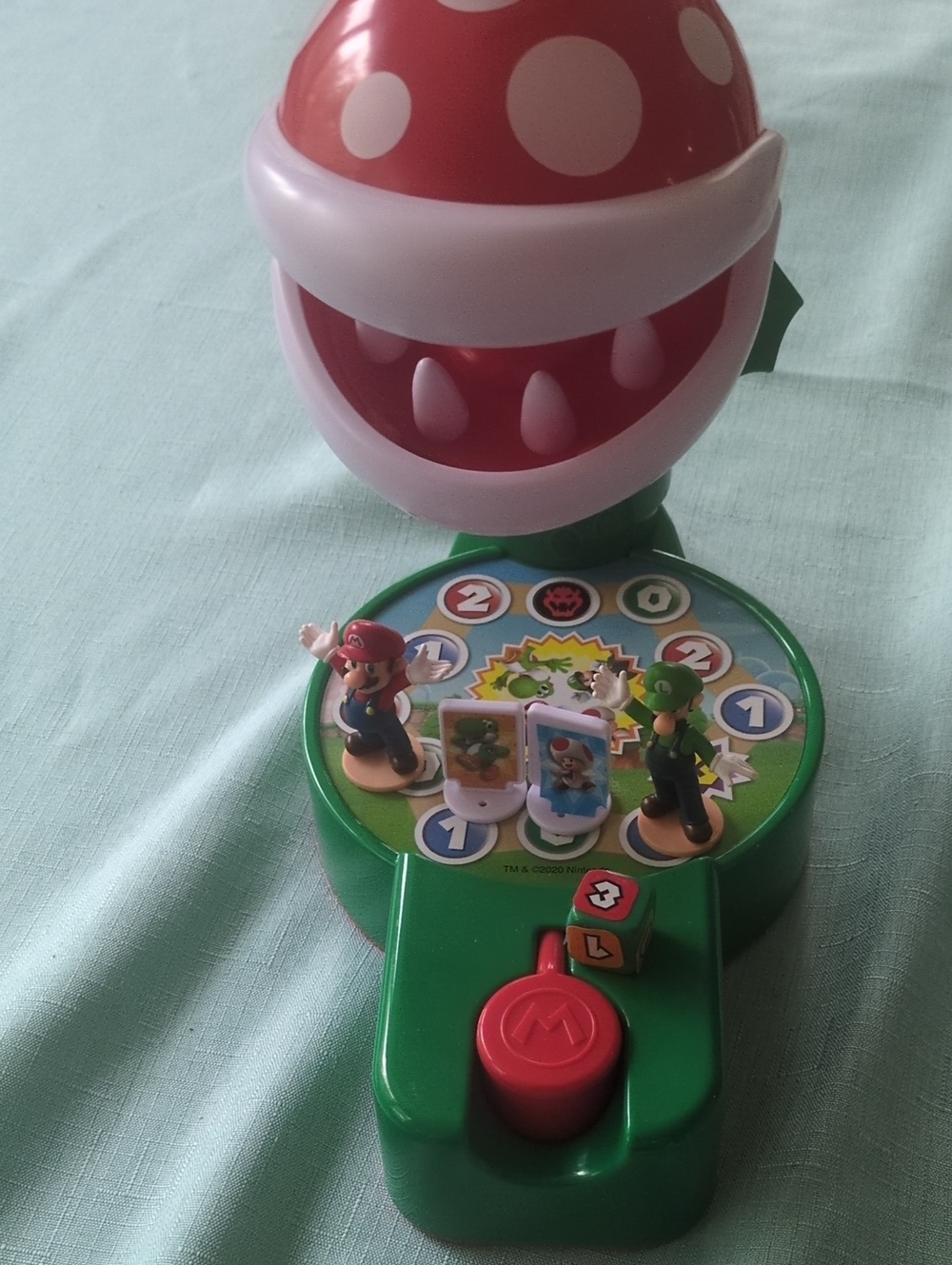 Nintendo Red & White Piranha Plant Playset with Green Base and Mario & Luigi